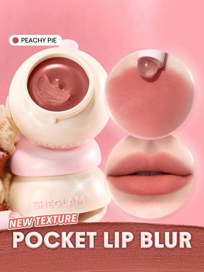SHEGLAM Bounce Putty Pocket معجون الشفاه-Peachy Pie روج,ملمع شفاه شفاف علامة تجارية جمال مكياج مستحضرات تجميل للنساء الفتيات مثالي لفصل الخريف الشتاء مثالي ل- Y2K أزياء أنيقة هدية حفلة جاهز أفضل لون