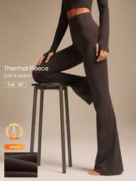 GLOWMODE 35" FeatherFit™-Warm HeatFlow Soft Warm Chill Stretchy High-Rise Waist Flare Leggings Low-Impact Yoga Pilates Studio Daily Casual Fall Winter