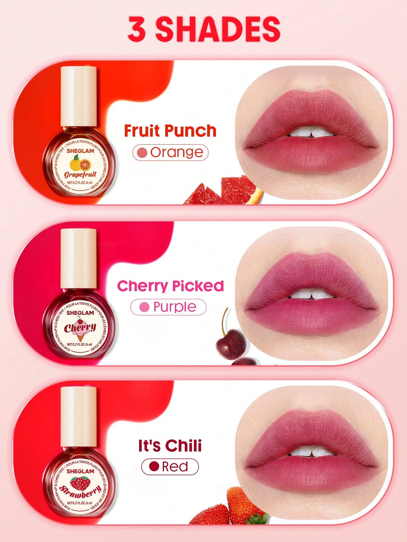 For The Flush Lip & Cheek Tint-Fruit Punch
