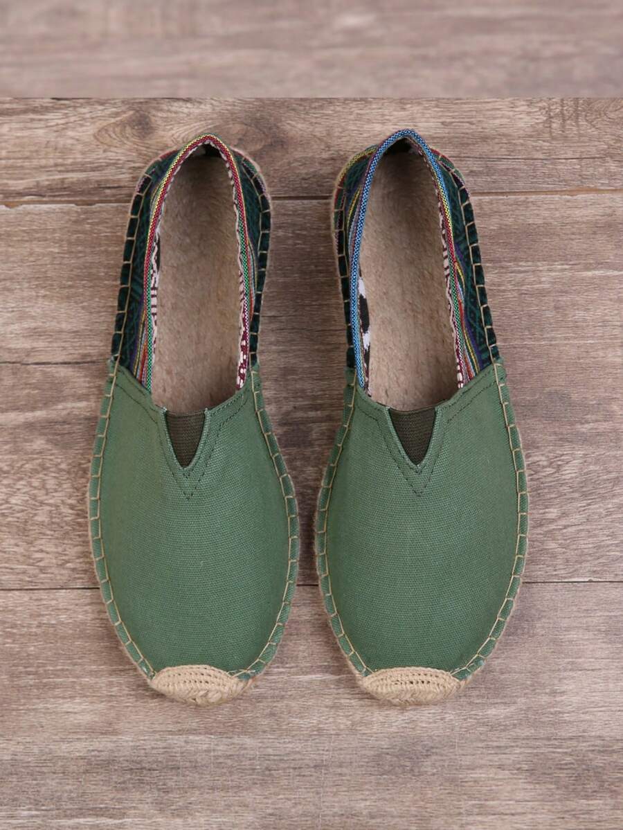 Mocassini da uomo: scarpe in tela con suola in corda di lino, scarpe casual da vacanza, scarpe da donna in tessuto traspirante intrecciato, scarpe da pescatore in paglia antiscivolo, scarpe da coppia con suola in lino ricamato. Scarpe da pescatore in tela bianca da uomo, ballerine nere, ballerine bianche, scarpe verde militare, ballerine blu (per acquirenti con piedi larghi, si prega di scegliere una taglia in più. La suola in corda di lino è relativamente rigida e le scarpe fatte a mano hanno una lavorazione più irregolare.)