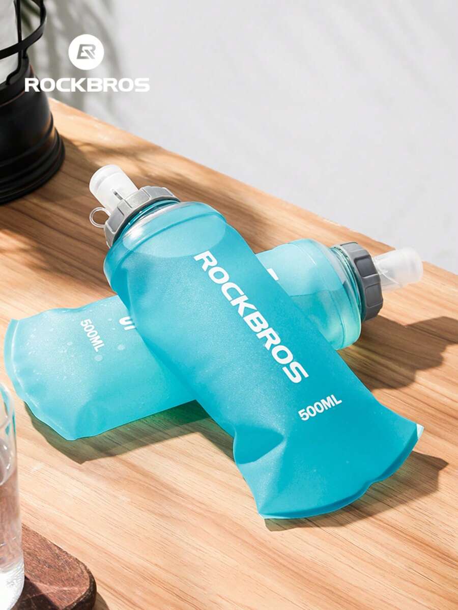 ROCKBROS Bouteille d'eau d'été de qualité supérieure, bouteille d'eau souple pour vélo 500 ml grande capacité, tasse à eau pliable pour équipement de vélo de plein air