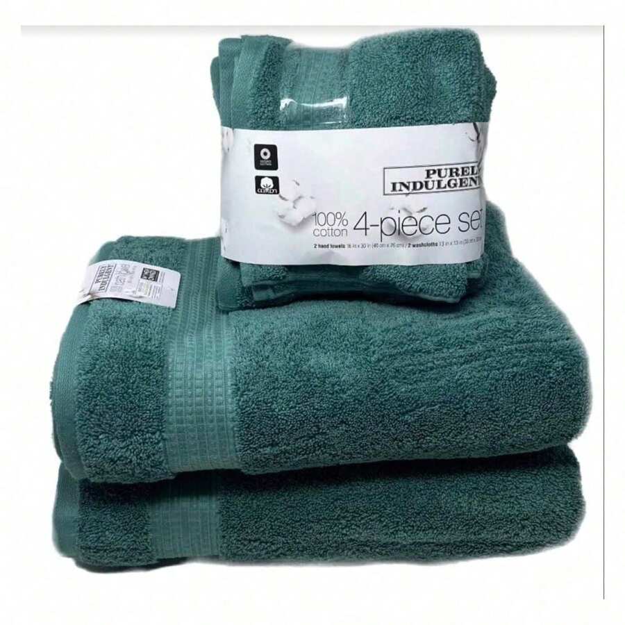 100% HydroCotton | Includes: 2 Luxury Bath Towels, 2 Hand Towels & 2 Washcloths | Quality, Ultra Soft Towel Set | 6 Piece Set Green-CBETCL