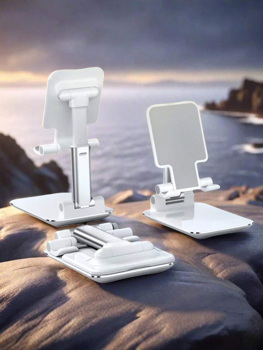 NEW 2025 Metal Desktop Tablet Holder Table Cell Foldable Extend Support Desk Mobile Phone Holder Stand Compatible With Iphone IPad Adjustable Compatible With IPhone, Android Phone, Gift For Birthday, Family, Friends Phone Stand, Phone Accessories