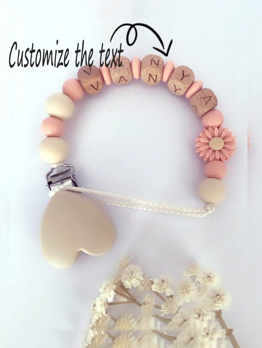 1 Piece Personalized Pacifier Clip Custom Baby Pacifier Clamp DIY Custom Name Mouth Clip Mouth Chain - Friend Gift/Comfort Gift/Holiday Gift/Birthday Gift/New Year Gift, Baby's First Gift,Multi-Functional,Ornamental,Letter,Stylish,Modern,Colorful,Cute,Adorable,Casual,Custom,Personalised,Unique,Customized,Baby Gifts,Ideal Gifts For Him,Ideal Gifts For Her,Son,Daughter Back To School