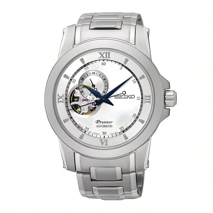 Seiko Seiko PREMIER SSA319J1 Herren Baton Uhr mit weißem Zifferblatt