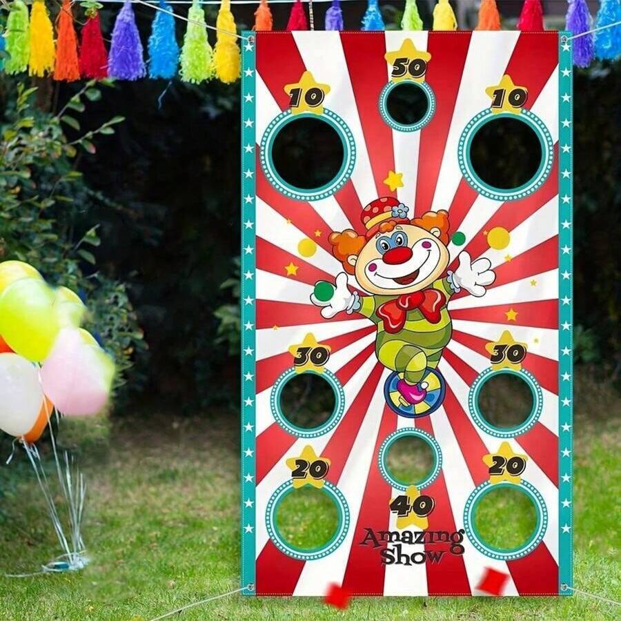 1set, July 4th Carnival Game Sandbag Banner - Outdoor Party Banner And Birthday Celebration Props - Patriotic Party Supplies And Home Decoration