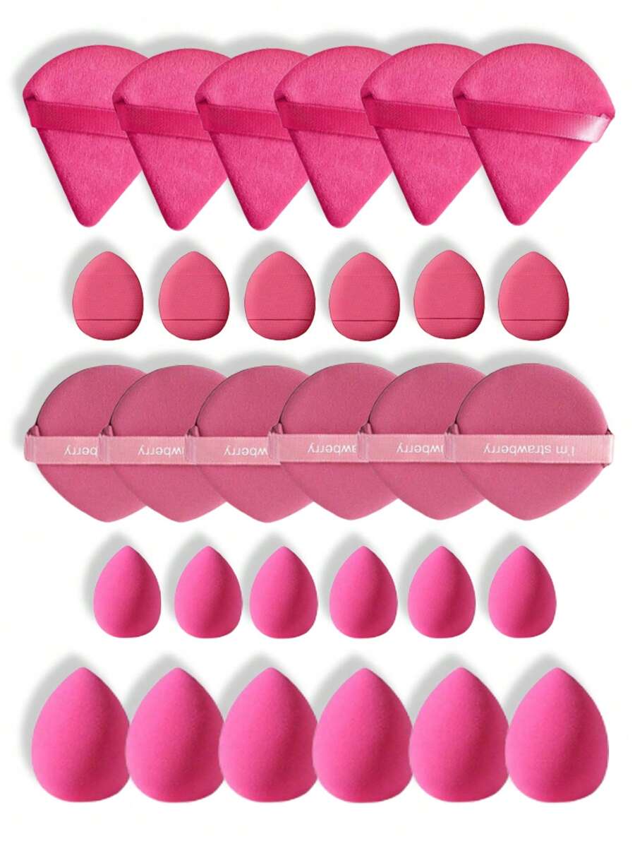 30pcs Makeup Powder Puff Set, Wet And Dry Foundation Makeup Tools, Women's Beauty Tools, Foundation Blending Beauty Sponge, Multi-Function Makeup Sponge Set