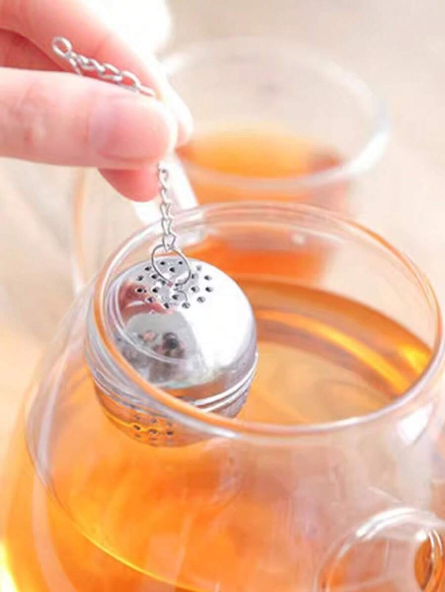 1pc Stainless Steel Egg Shaped Tea Infuser, Tea Ball, Tea Strainer, Soup Spice Infuser, Herbs Seasoning Diffuser Back To School