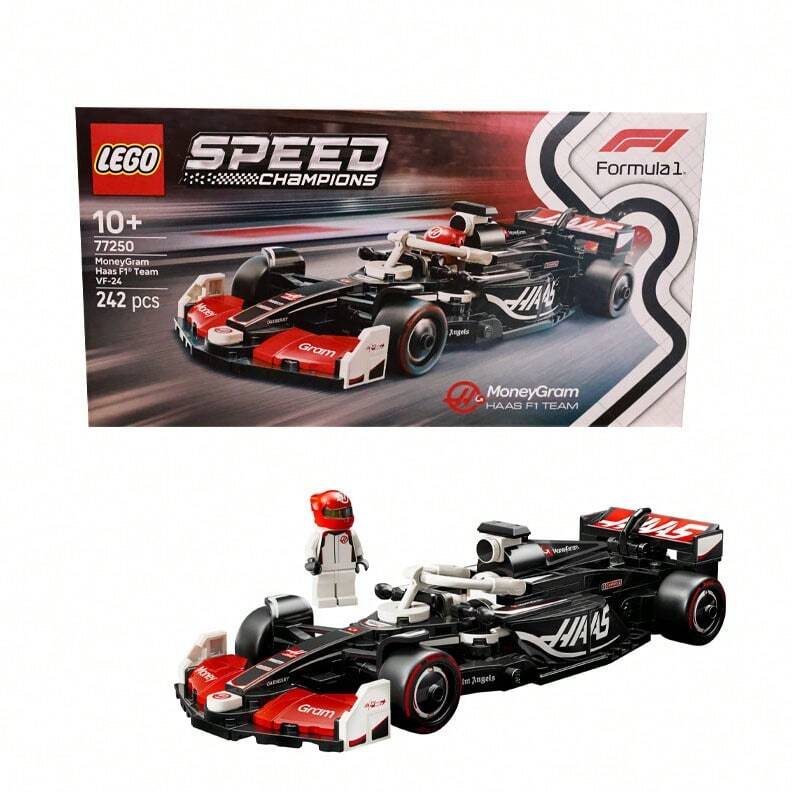 LEGO 77250 Speedy Gold Hass F1 Team Vf-24 Racing 2025 nuevo juguete de construcción Bloques de construcción
