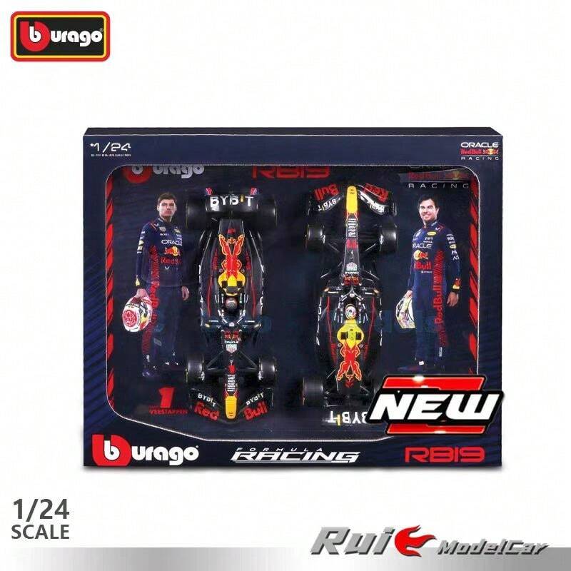 Burago 2 sets de Bburago, edición limitada 1:43 de coches de aleación del equipo F1, set de coches de Fórmula Dos con marco de imagen, edición de coleccionista de modelos de carreras con tapa dura, regalo de coleccionista de modelos de carreras Red Bull/Mercedes/McLaren para hombres