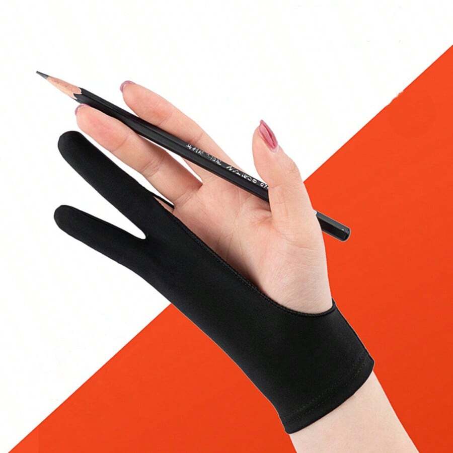 2 pièces/1 pièce Gants de peinture noirs anti-souillure, gants de dessin résistants à l'usure et absorbants la transpiration, unisexe, retour à l'école