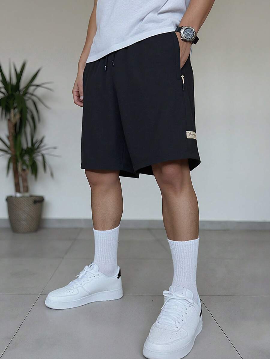 Men's Loose Fit Casual Cargo Shorts For Summer Zipper Pocket