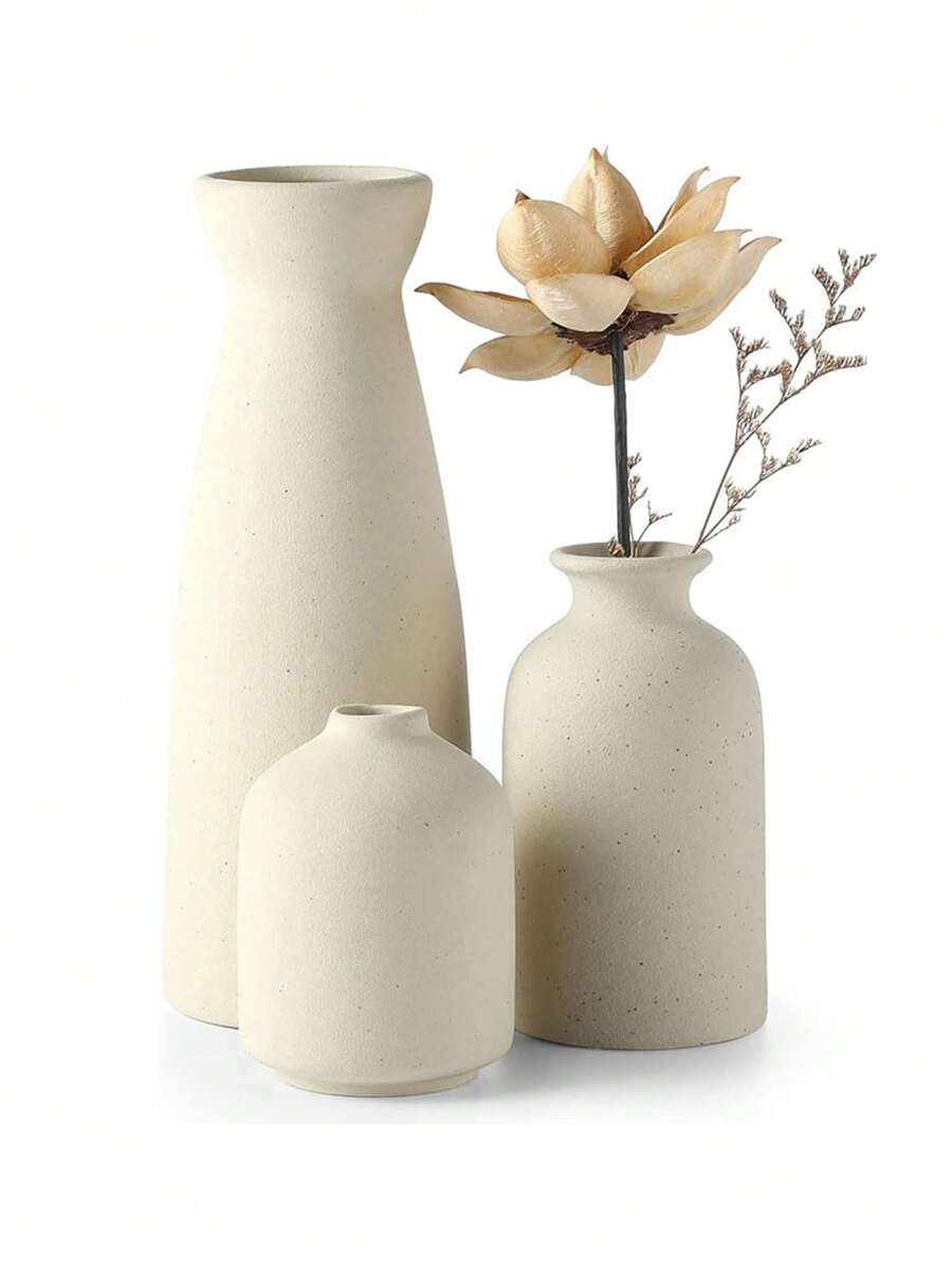Decoración simple, jarrón para flores secas, decoración de mesa de comedor moderna, arreglo floral para la sala de estar, set de jarrones, decoración, arreglo floral para la sala de estar, decoración de jarrón blanco, estilo ins, alto valor estético, arreglo floral, decoración de la sala de estar, jarrón moderno nórdico simple, arreglo de flores artificiales, sala de estar, set de arreglo floral de escritorio de habitación, decoración
