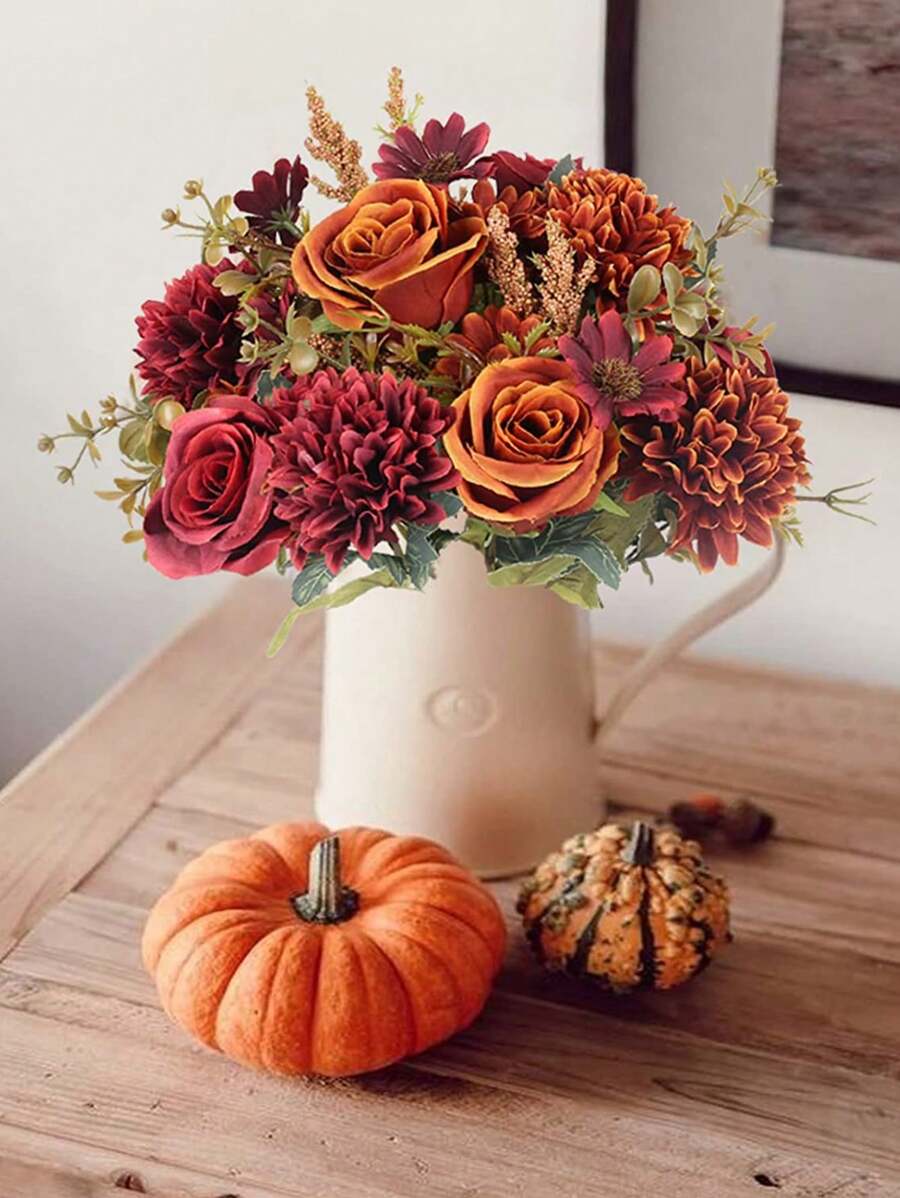 1/3PCS Artificial Carnation Plastic Roses Flowers Peony Bouquet Fake Daisy Mother's Day Gifts Birthday Party Decoration Wedding Flower Basket Bride Holding Flowers Home Decoration Dining Room Bedroom Windowsill Vase Decoration New Year Decoration Outdoor Garden Start Of School Season