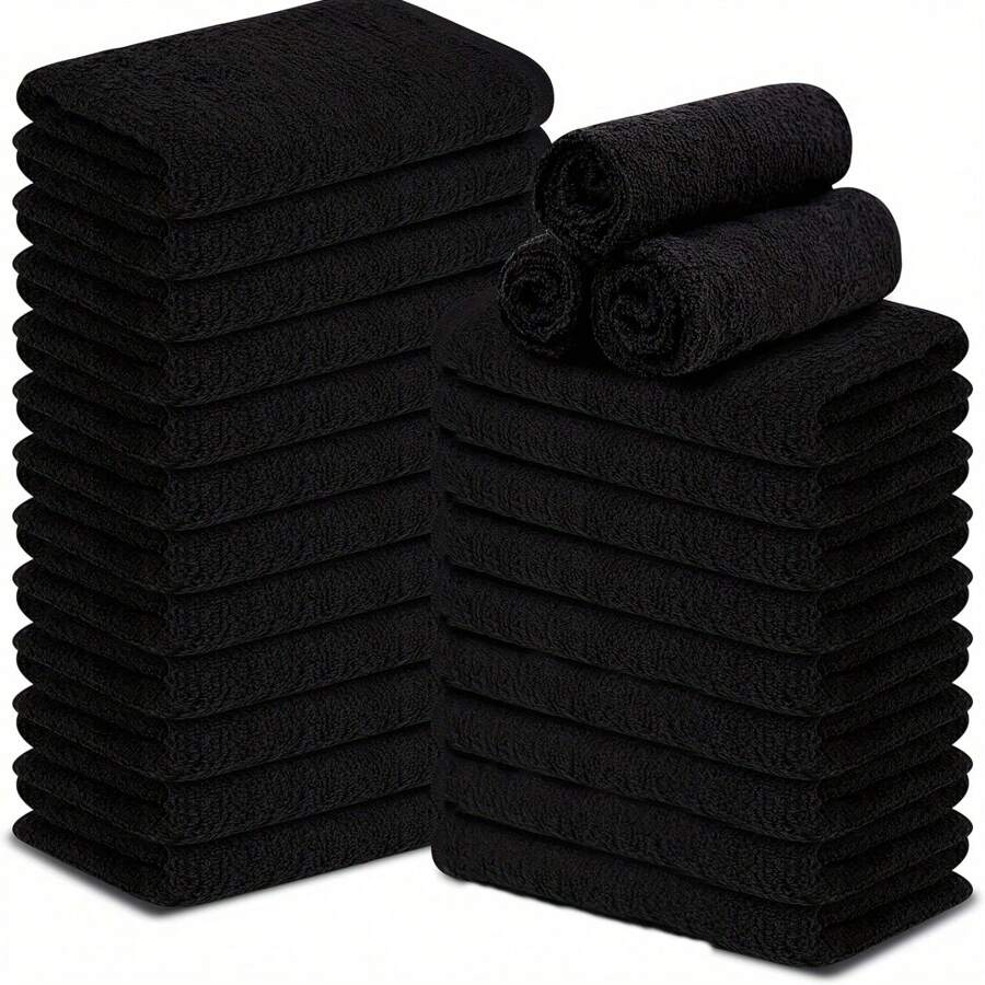 6pcs/Set Makeup Remover Towels, High Absorbency, Soft And Comfortable, Suitable For Bathroom, Spa And Gym Bathroom Decor Summer Back To School For Beauty Salon Home Bathroom