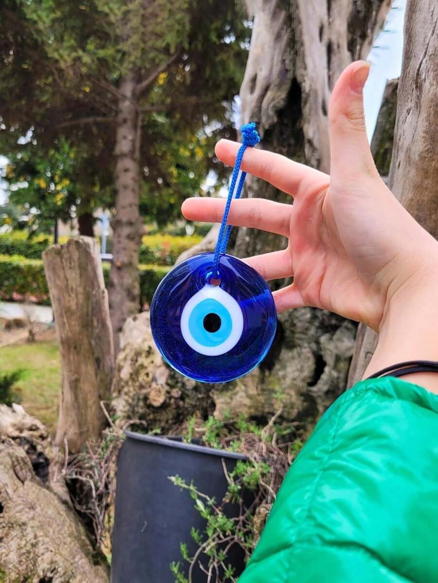 10/5/1 Stück Blau-Auge Muranoglas Anhänger, handgemachter blau-äugiger Talisman, türkischer Blaues-Auge Anhänger, blaues Glaswandbehang, Talisman für Zuhause, Tasche und Auto Dekoration Heim Dekoration, Zimmerdekoration, Wanddekoration, Hochzeitsdekoration, perfektes Geschenk für Schulzeit, Muttertag, Abschluss, Geburtstag, Hochzeit. Schuldekoration Schulüberraschung Studentenwohnheim Dekoration Schulanfang