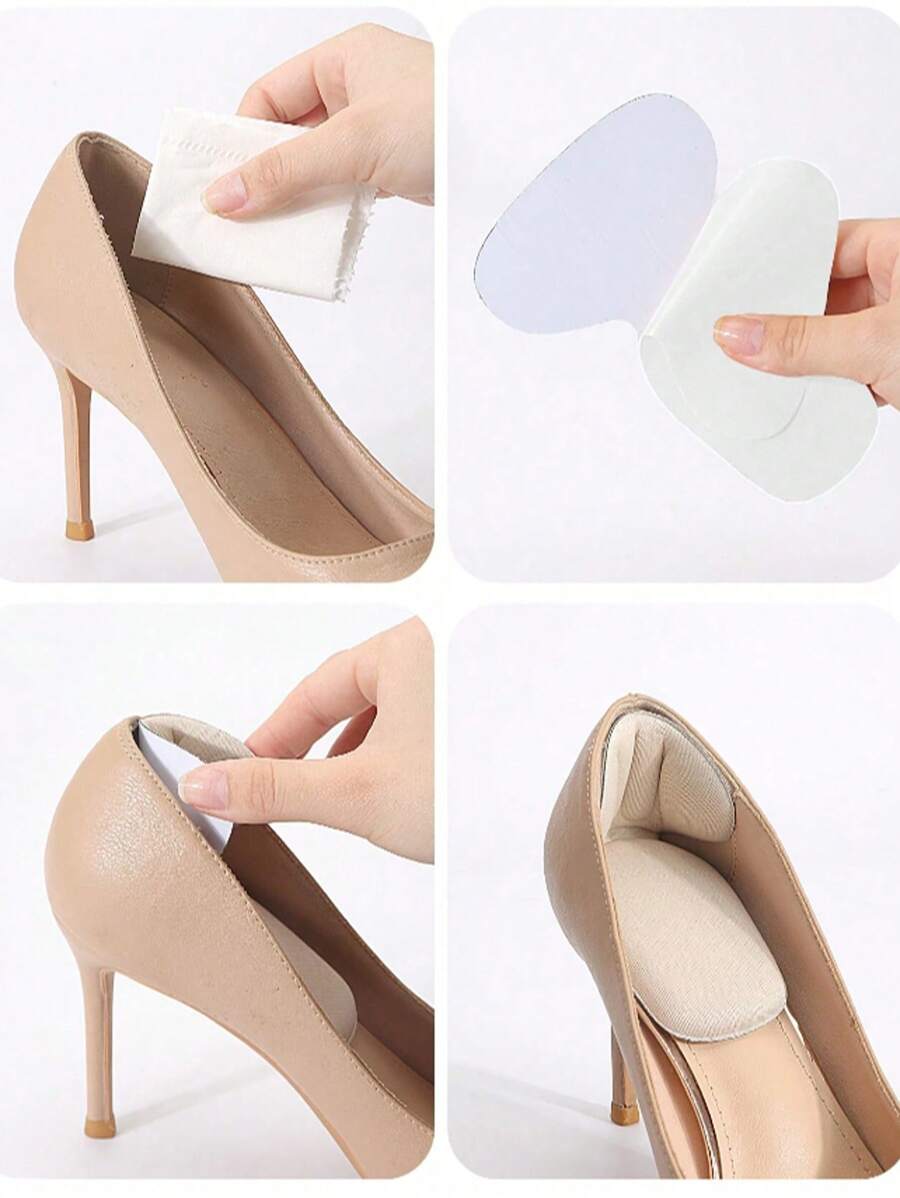 1 Par de Protetores de Calcanhar, Forros de Almofada, Enchimentos para Sapatos Largos, Homens e Mulheres, Ajuste e Conforto Aprimorados do Sapato, Evita Escorregamento e Bolhas no Calcanhar, para Saltos Altos Femininos e Tênis Masculinos no Verão