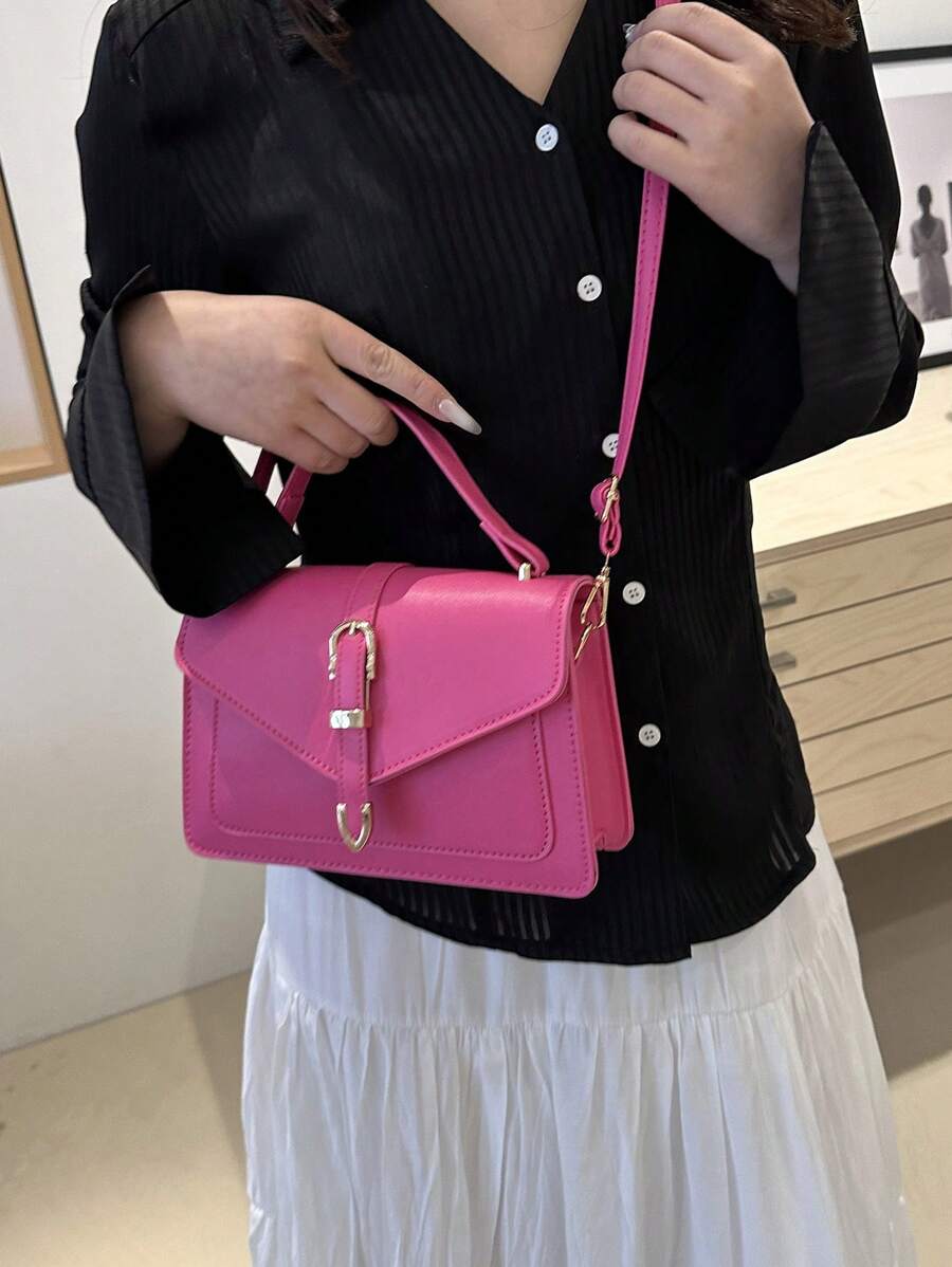 Bolsa de cor sólida, estilo estudante, casual, urbana, estilo universitário, minimalista, com alça superior, bolsa transversal de feltro com estampa de crocodilo, bolsa de ombro clássica em formato de crescente, bolsa de mão e carteira estilo hobo feminina