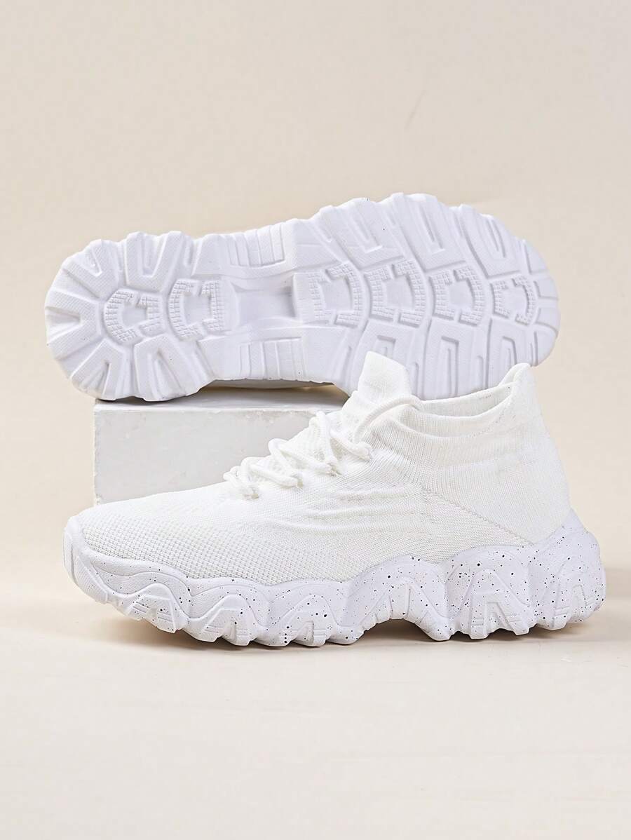 2025 Spring Women's Platform Sneakers, Casual Lace-Up Thick Sole Snow Floral Vulcanized Shoes