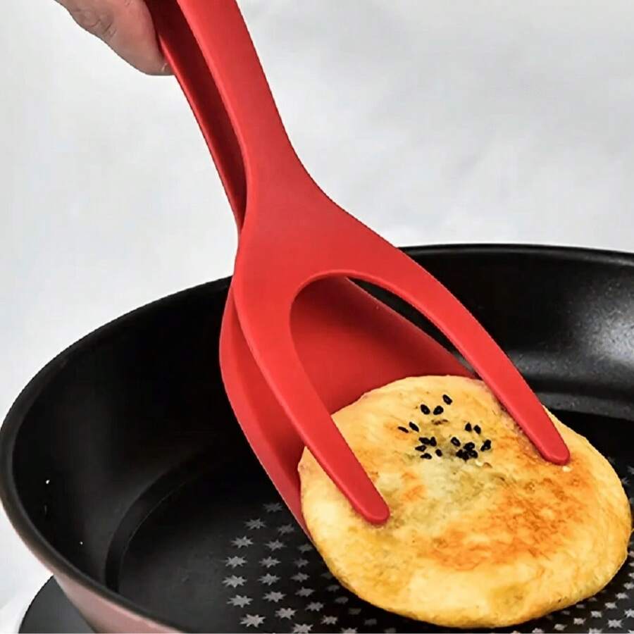 1pc 2-In-1 Steak Spatula & Egg Spatula + Multifunctional Kitchen Shovel + Pancake Flipper + Heat Resistant PP Egg Flip Spatula, Kitchen Essential