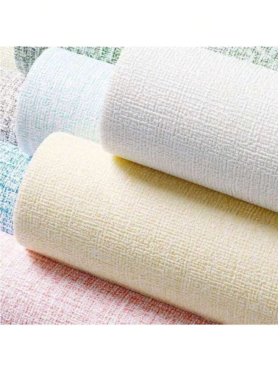 1 Roll 110.24IN Length Textured Linen-Like Removable Wallpaper, Thick Solid Color Peelable & Stick PVC Contact Paper For Bedroom, Living Room Surfaces, Moisture-Proof And Waterproof Self-Adhesive Wall Covering, Suitable For Home Decor And Furniture Renewal Room Decor Wall Decor Bathroom Decor Bedroom Decor Room Decoration Stuff Living Room Decor House Decor Home Decor Living Room Wall Paper Wall Art Wallpapers Wall Stickers Wall Sticker