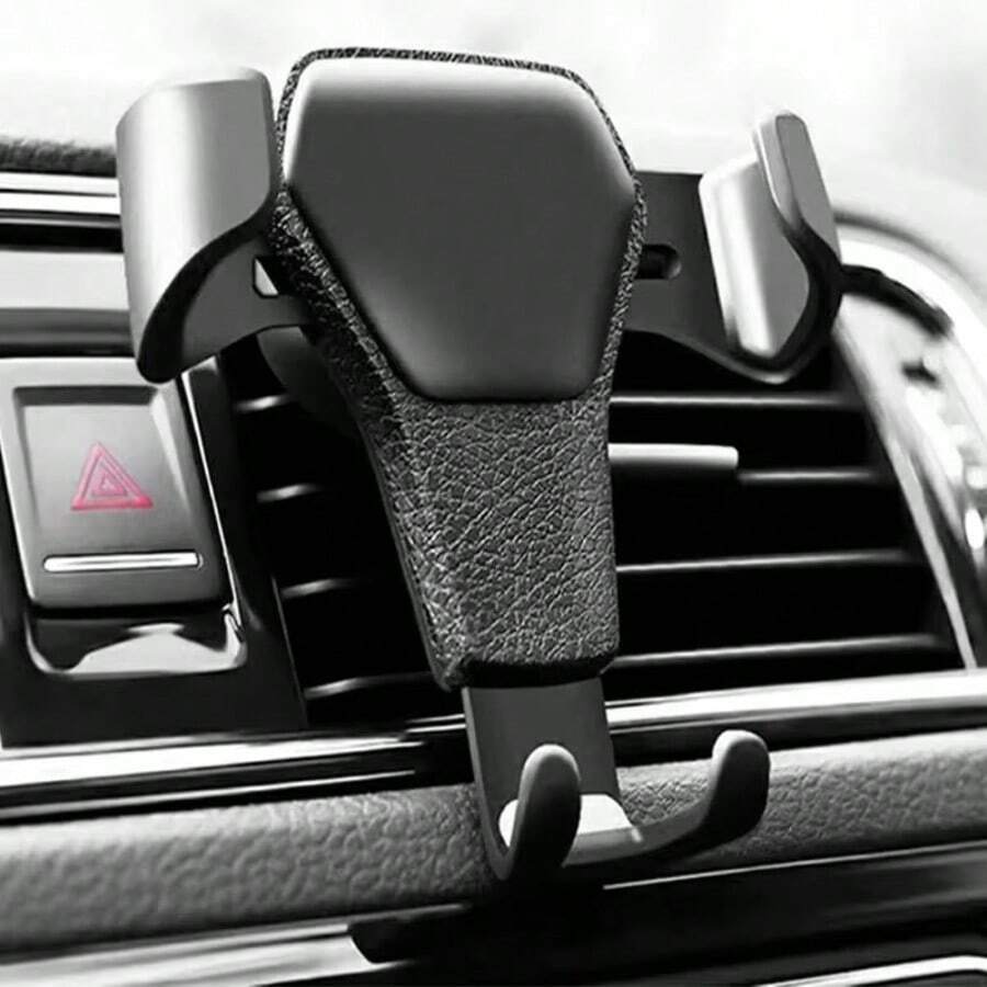 1 pieza Soporte de teléfono móvil multifuncional para salida de aire del coche, soporte de teléfono para coche por gravedad con patrón, accesorios para el automóvil