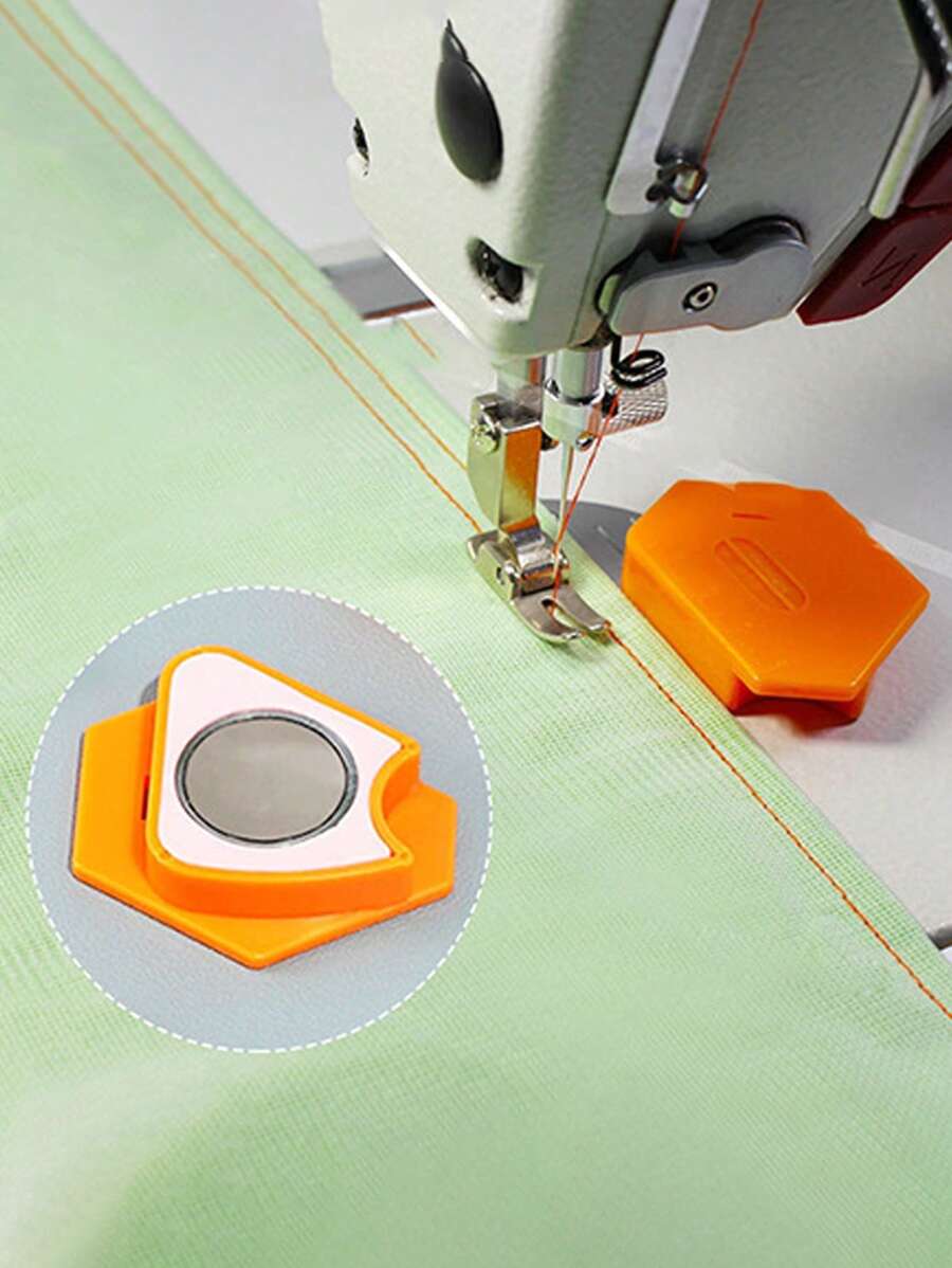 Magnetic Seam Guide For Sewing Machine, Polygonal Seam Guide Hemmer Guide With Scale, Magnetic Sewing Guide,Sewing Supplies And Accessories