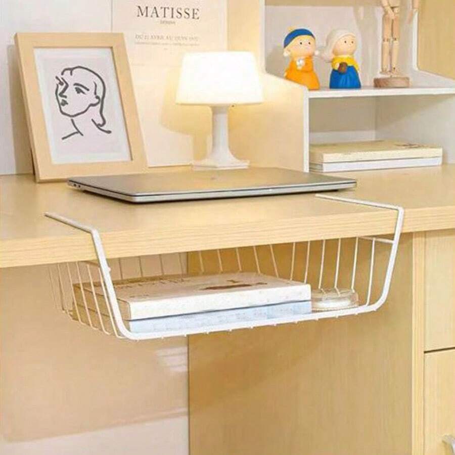 Estante de almacenamiento para gabinetes de cocina, estante de almacenamiento colgante para paredes. Disponible en dos colores, blanco y negro, y se pueden elegir dos tamaños.