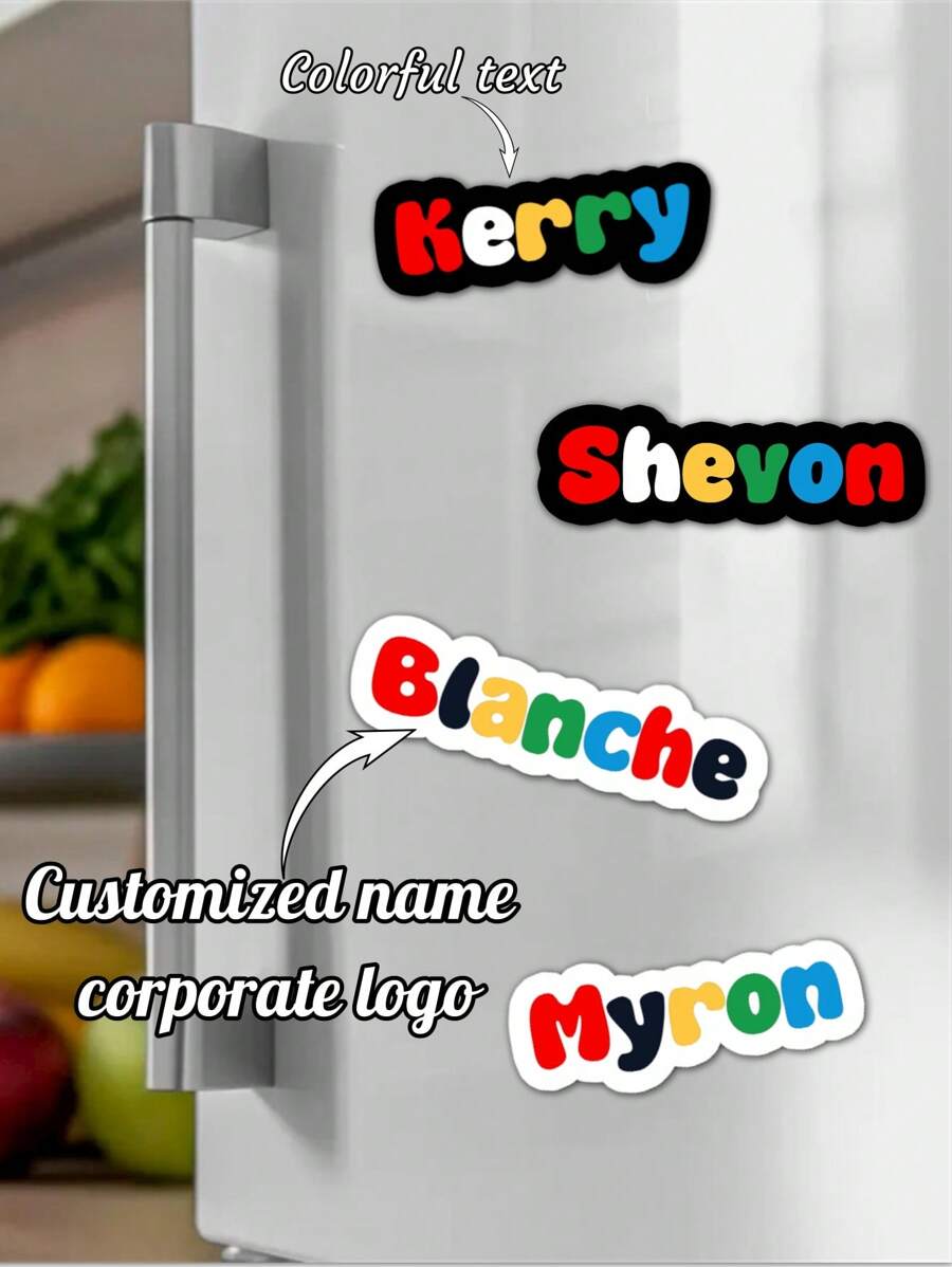 1pc Customized Colorful Text Acrylic Refrigerator Decoration Magnet, Wedding, Valentine's Day, Anniversary Gift, School Locker Decor Customized Fridge Magnet