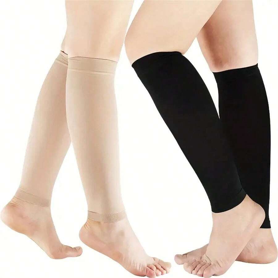 Set de 4 a 6 piezas de mangas de compresión ultra delgadas para pierna, rodilla, tobillo y codo, calentadores deportivos para piernas para hombres y mujeres, accesorios para gimnasio
