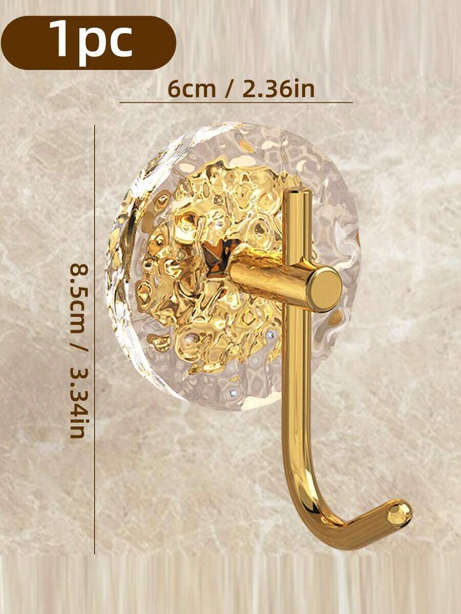 Acrylonitrile Acrylic Wall Mounted Key Holder Hook, Coat Hanger, Towel, Bathrobe Hook, No Drilling, Bathroom Accessories