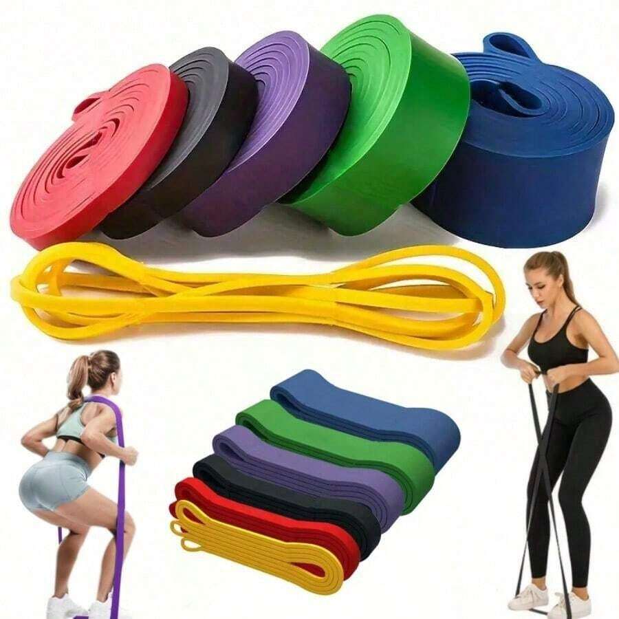 Set de 6 bandas de resistencia de fitness, bandas de bucle de yoga para entrenamiento de fuerza, pilates, yoga, ejercicio