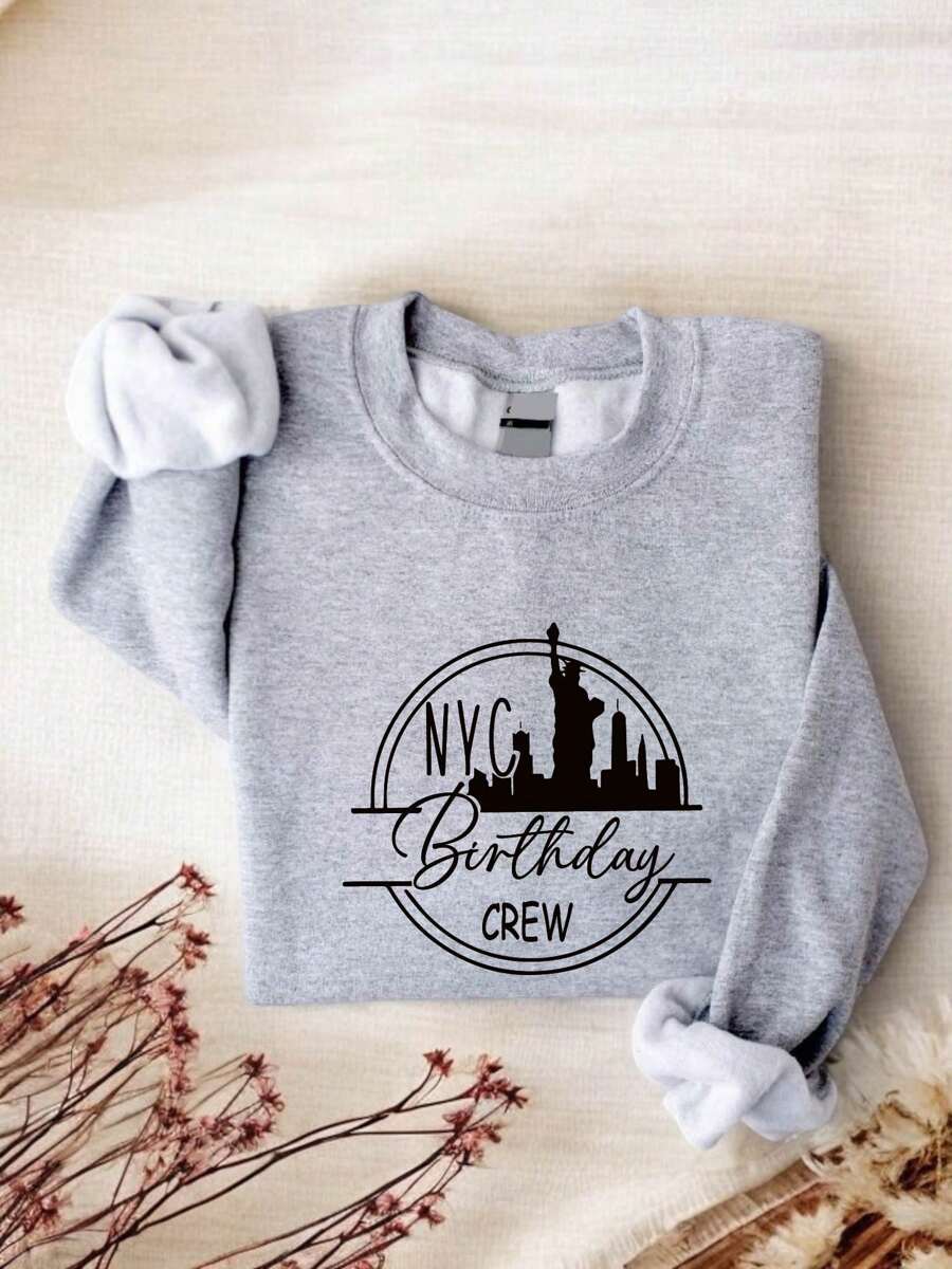 New York City Sweatshirt, Birthday Crew Sweatshirt, Birthday Matching Sweatshirt, Girls Trip Sweatshirt, Cool Gift For NYC Vacation TT501