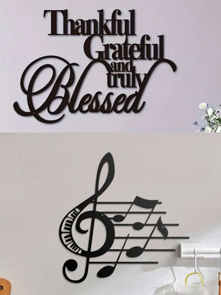 1PC Thankful Grateful And Truly Metal Sign, Personalized Wall Decor, Metal Wall Art, Wall Signs For Office Room Home Decor,Christmas Decorations Thankful Grateful And Truly Metal Sign Is Made Of Hardened And Thickened Steel Plate After Carving.