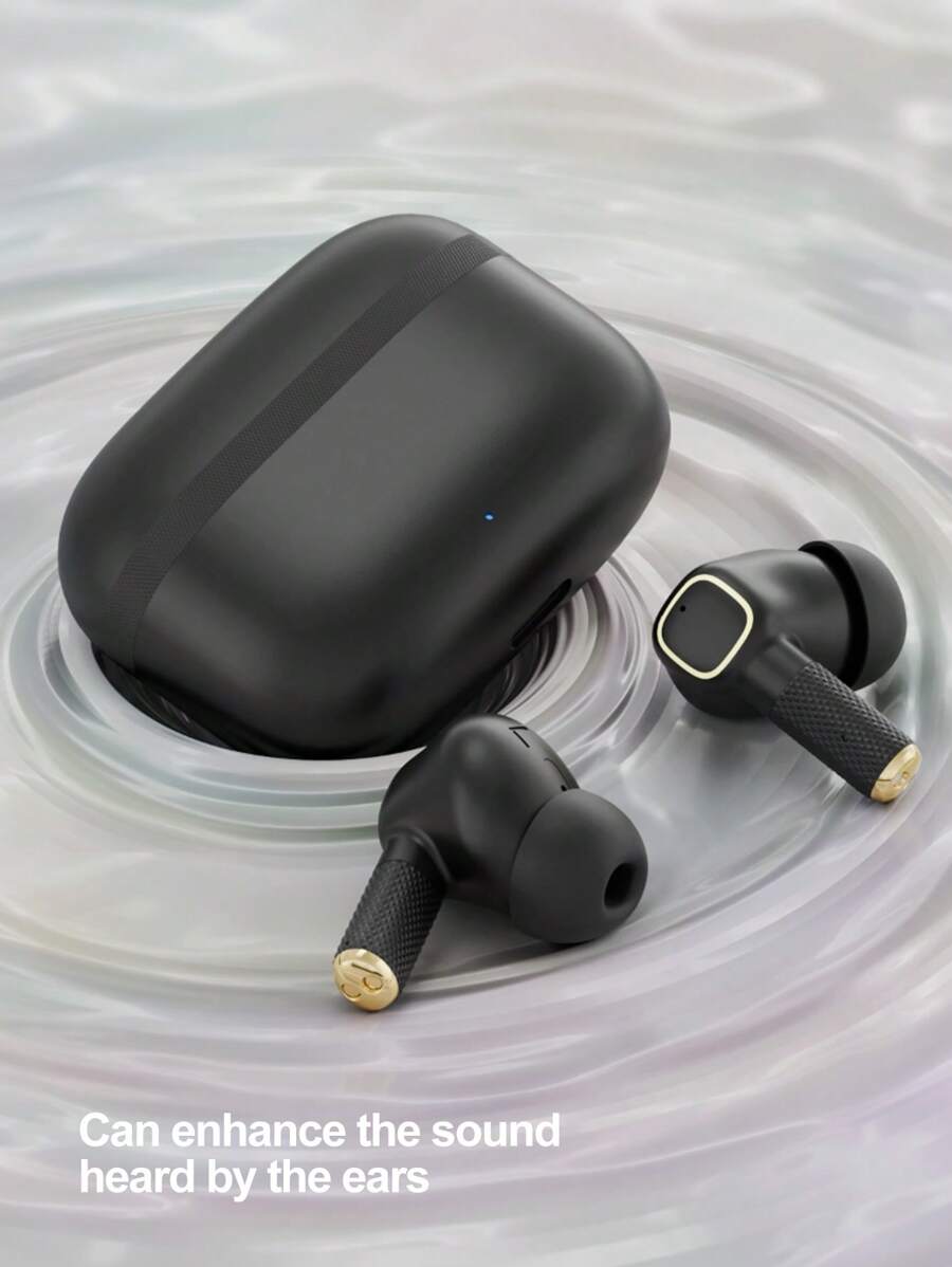 The Hearing Aid For The Elderly Is Rechargeable With Noise Elimination Function. The Hearing Amplifier Is Suitable For Adults/Elderly People With Mild To Moderate Hearing Loss, With Charging Box (Black) (White).