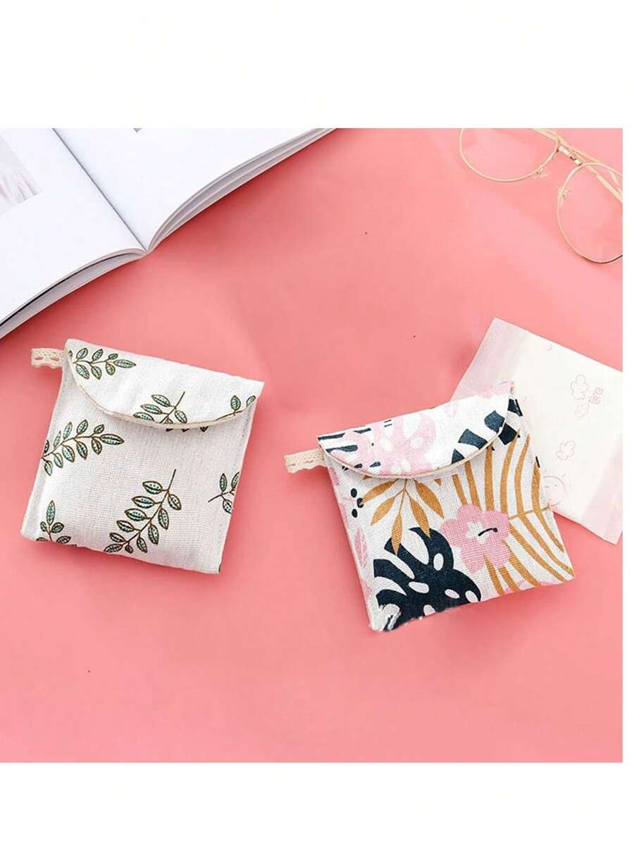 Sanitary Napkin Storage Bag Menstrual Bag Cute Portable Auntie's Towel Bag Large Capacity Tampon Bag Carry-On Bag 1pc