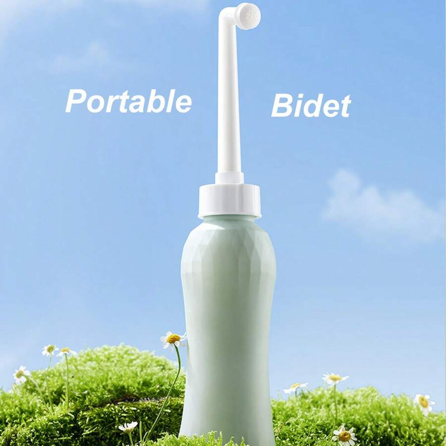 1 Peça Banheira Portátil com Capacidade de 500ml, Bidê de Viagem Portátil, Chuveiro Retrátil de 14 Furos, Conveniente para Higiene Pessoal e Uso ao Ar Livre