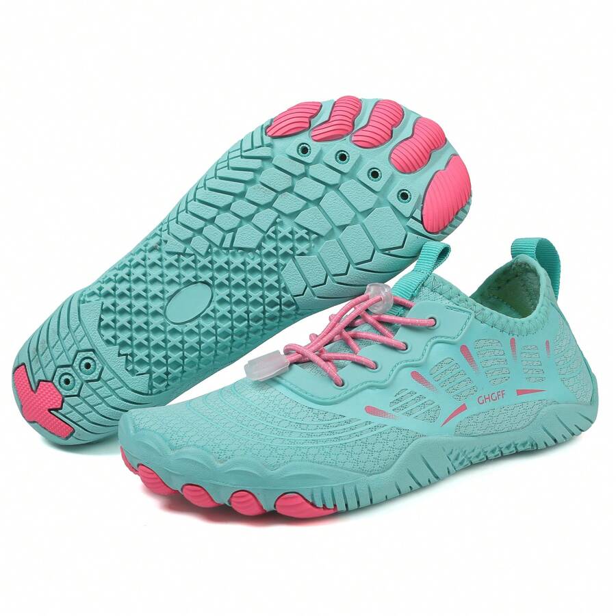 1 Pair Women Outdoor Beach/Water Park Shoes, Soft Bottom Shoes,Anti-Slip, Barefoot, Suitable For Swimming, Fitness, Yoga, Skipping