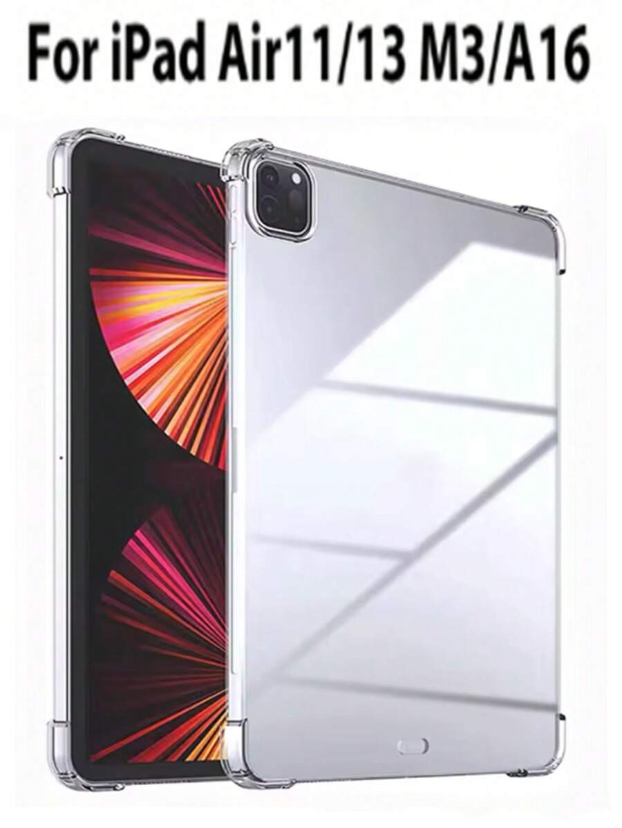 1pc Transparent TPU/Full Edges/Shockproof/Four Corner Airbag/Silicone Soft Case/Protective Cover Compatible With IPad