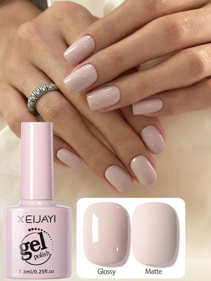 XEIJAYI XEIJAYI 1Pc Nude Pink Gel Nail Polish Gel Color Gel Nail Polish Long-Lasting Nail Gel Soak Led/UV Gel Nail Polish Nail Art Nail Salon Home Gift For Women For Spring