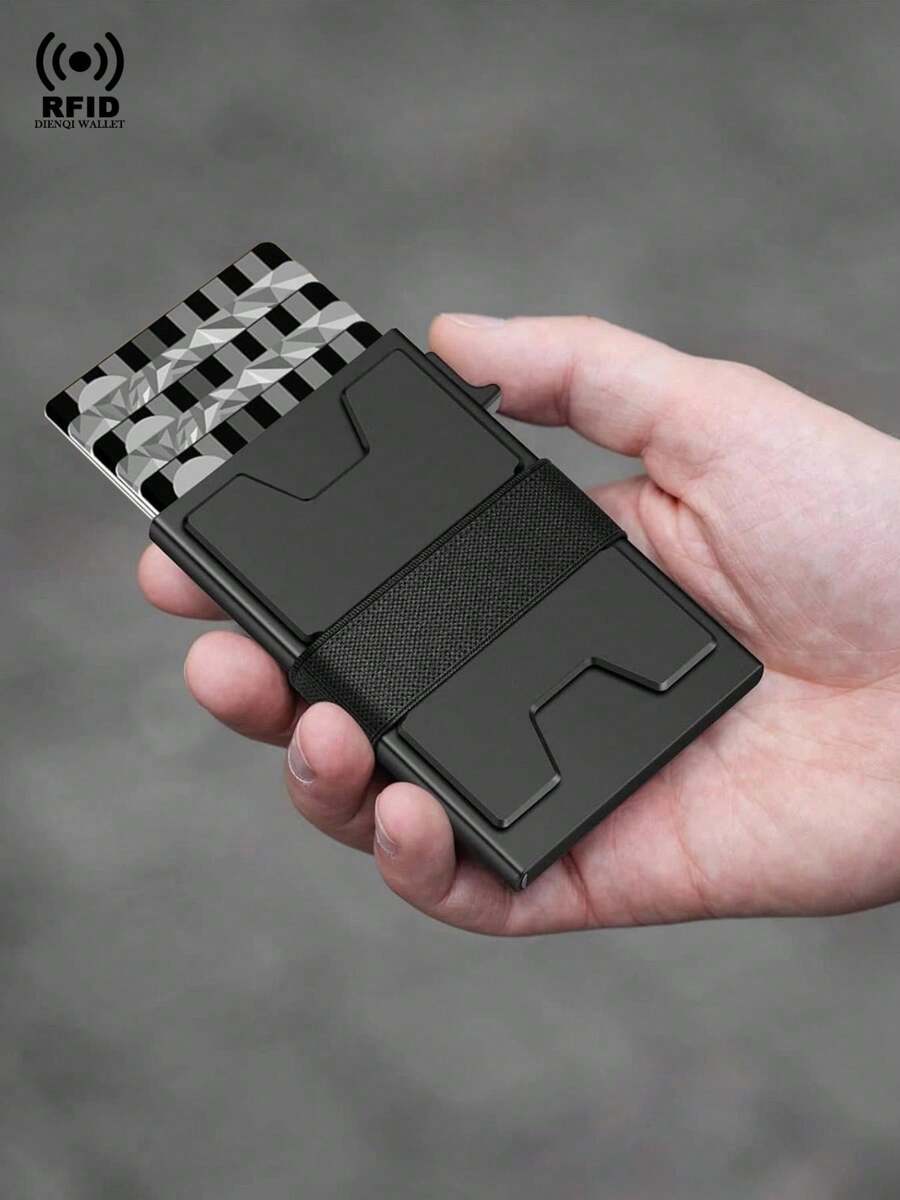 Rfid Aluminum Bank Credit Card Holder Men Wallets Slim Thin Bank Cardholder Case Luxury Minimalist Wallet Pop Up Wallets For Men