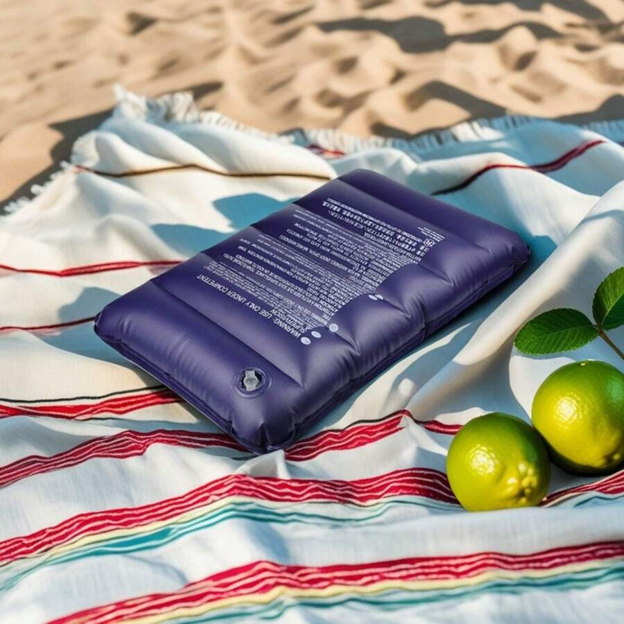 1 Stück PVC Samt-Kissen aufblasbar, Outdoor Strand Reise Nap Kissen, Business Büro Lässig Kissen, tragbare aufblasbare Yoga Stützmatte, aufblasbares Reisekissen, Outdoor Camping Taille Kissen, Umarmungskissen zum Schlafen