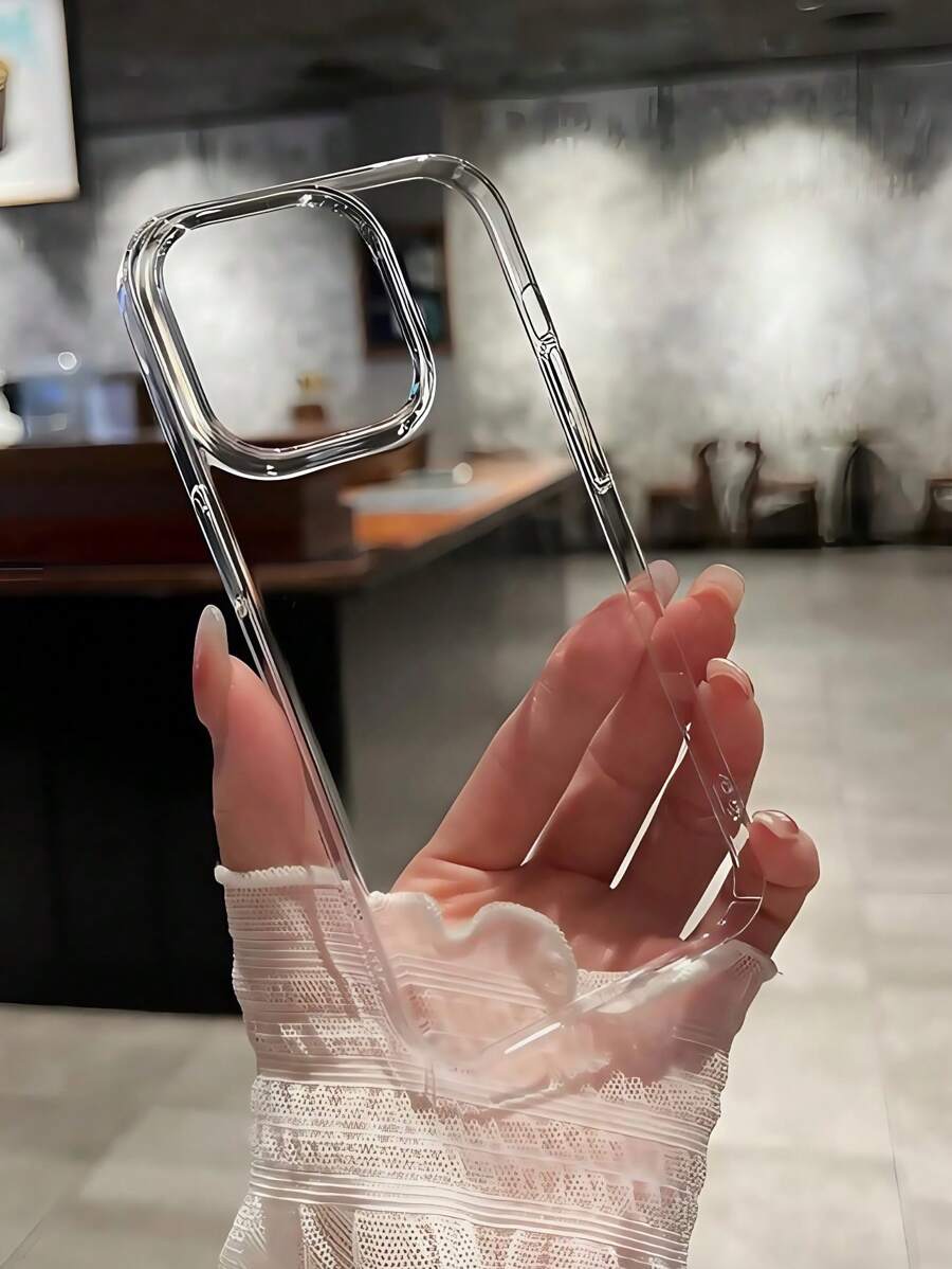 1pc Ultra Clear Crystal-Like Phone Case, Minimalist Hard PC Shell Compatible With IPhone 11/12/14/13/12/14/15/16 Pro Max/IPhone 16E