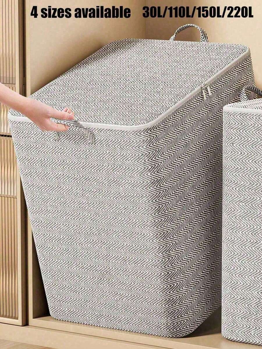 Caja de almacenamiento de ropa plegable con asas, de gran capacidad, armario transpirable, caja de almacenamiento de ropa con asa y cremallera, bolsa de almacenamiento portátil reforzada para mantas, ropa de cama, organizador de armario ahorrador de espacio para el dormitorio, el hogar, la residencia universitaria, edredón y también cesto de la ropa sucia y limpia, organizador de almacenamiento de ropa y juguetes para el armario