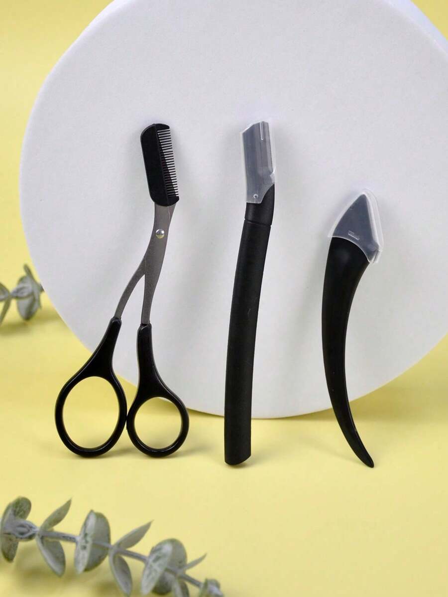 1pc/Set/3pcs Multi-Function Eyebrow Grooming Kit - Precision Eyebrow Tweezers, Suitable For Women And Men | Perfect Eyebrow Shaping Beauty Tool