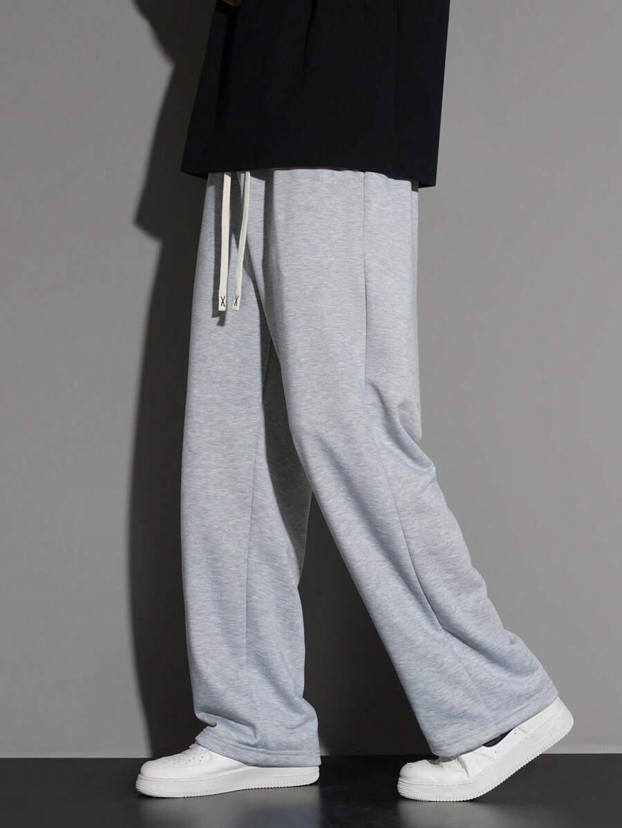 1 pièce Pantalon de sport ample à taille cordonnée pour hommes, printemps/été