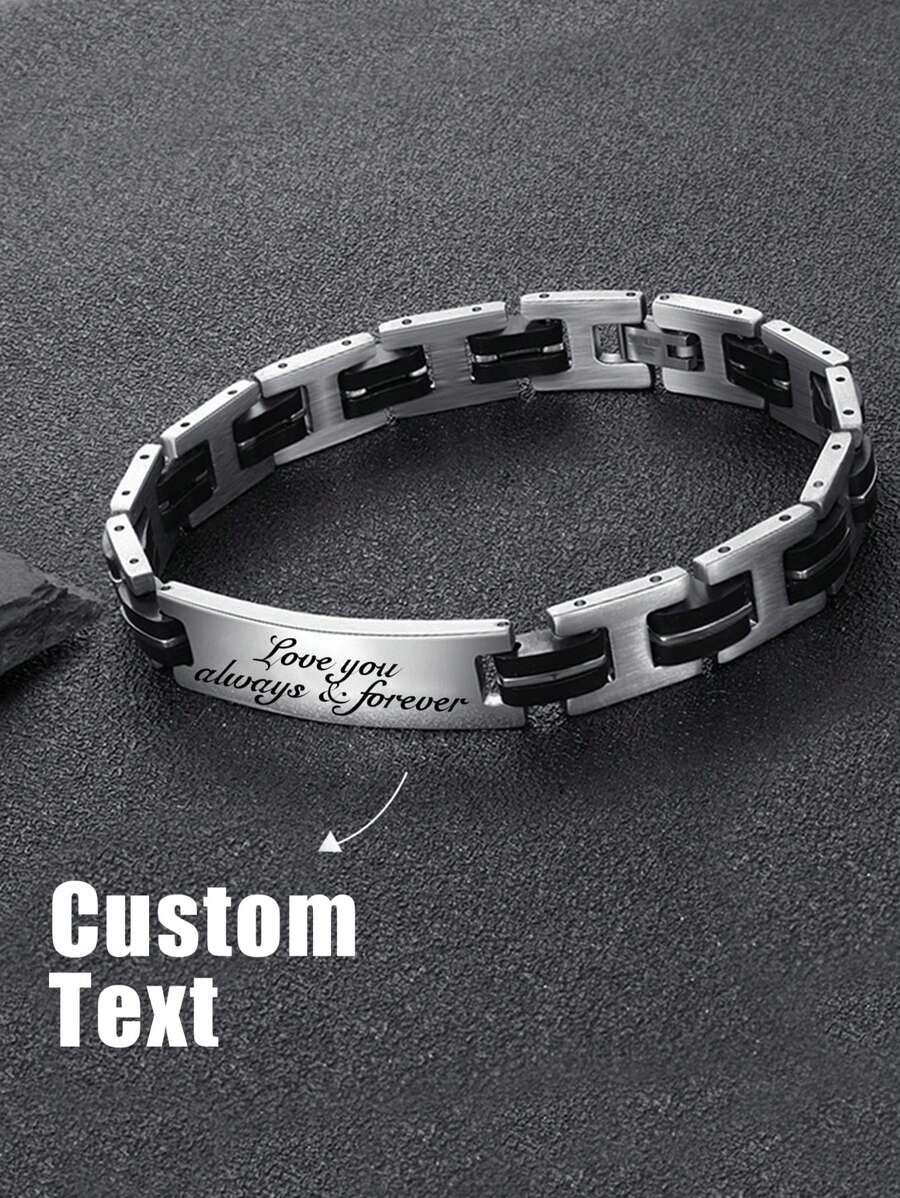 Fashionable Men's Bracelet, Customized Textual Bracelet, Boyfriend/Dad/Grandfather/Friend/Father/Father's Day Gift