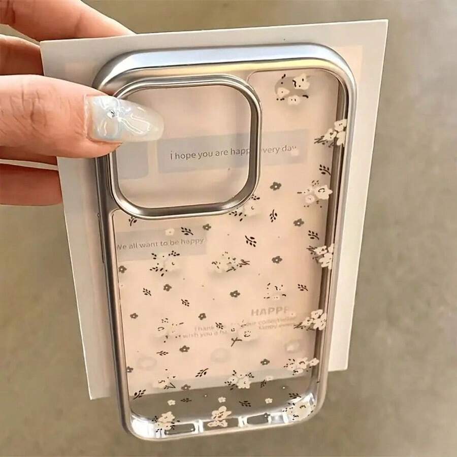 Flower Phone Case Flower Shiny TPU Anti-Drop Dopamine Molecule Design Phone Case, Compatible With IPhone Series IPhone11, IPhone13, IPhone12 Pro Max, IPhone13 Pro Max, IPhone15 Pro Max, IPhone14 Pro Max