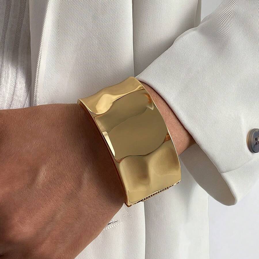 1 peça pulseiras assimétricas para mulheres joias punk banhadas a ouro delicadas