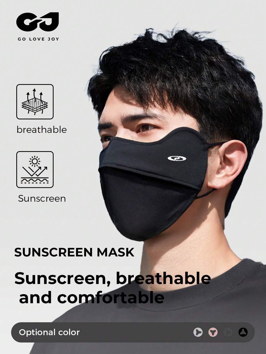 GOLOVEJOY 1 Stück GOLOVEJOY Herren Sommer atmungsaktive Gesichtsmaske aus Eisseide, minimalistischer hochwertiger Gesichtsschutz, Outdoor-Sonnenschutz, UV-Schutz, Staubschutz, Sport-Fahrradmaske - Unisex